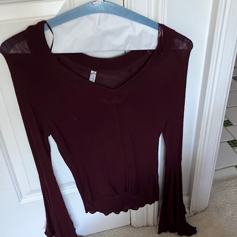 Maroon Free People top